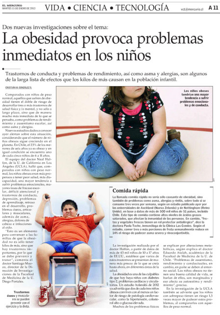 La obesidad provoca problemas inmediatos en los niños La obesidad provoca problemas inmediatos en los niños